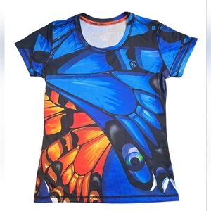INKnBURN Women's Butterfly Tech Shirt Size Small